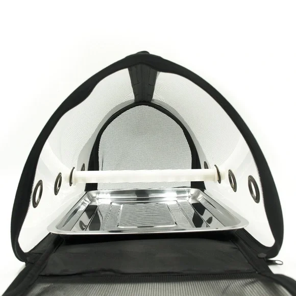 Bird Small Pets Carrier Breathable Travel Cage W/Perch Foldable Size Large New - Picture 9 of 13